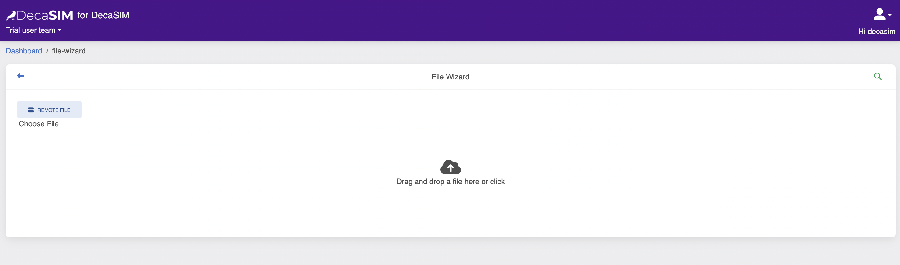 File Wizard UI