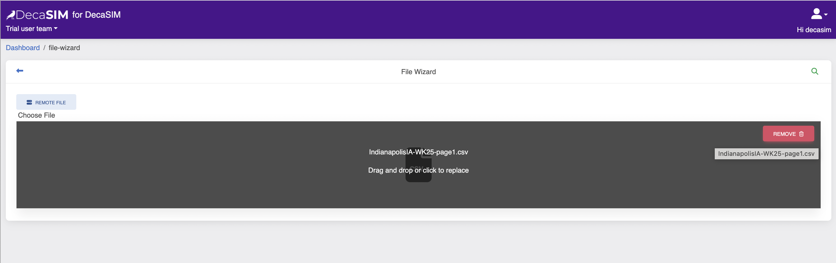 Upload File Using Drop Zone